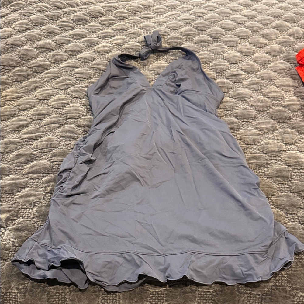 Athleta Backless Halter Swim Dress